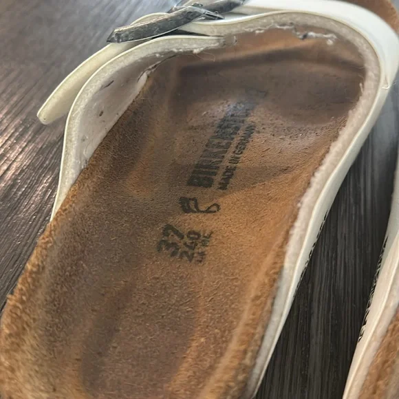 Birkenstock White Double Strap Sandals - Picture 9 of 10